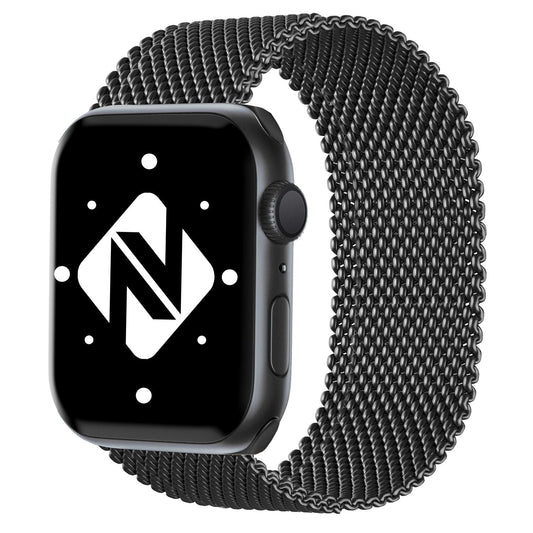 NALIA Milanaise Edelstahl Smart Watch Armband kompatibel mit Apple Watch Armband Ultra/SE & Series 8/7/6/5/4/3/2/1, 42mm 44mm 45mm 49mm, iWatch-Band Magnet-Verschluss, Metall
