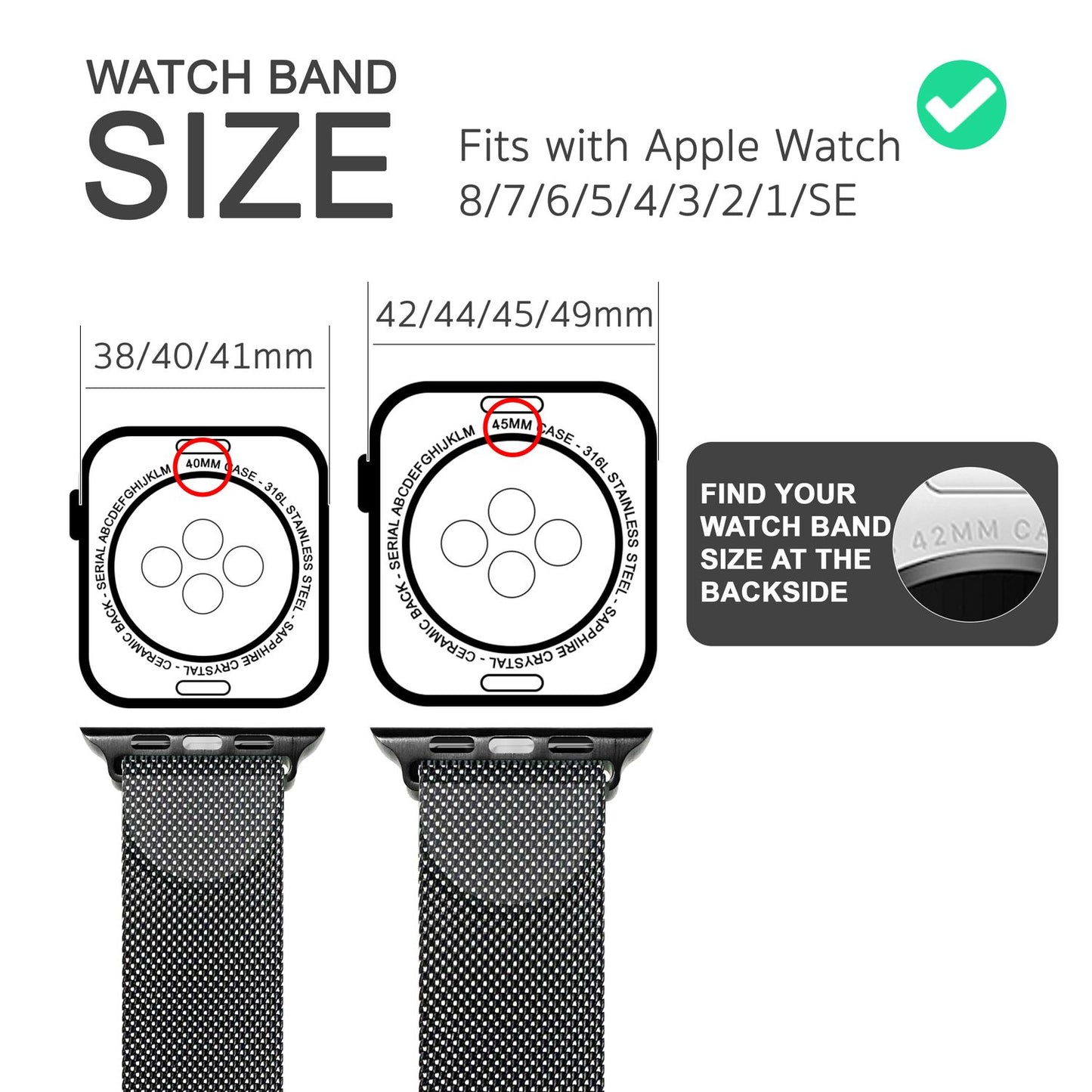 NALIA Milanaise Edelstahl Smart Watch Armband kompatibel mit Apple Watch Armband Ultra/SE & Series 8/7/6/5/4/3/2/1, 42mm 44mm 45mm 49mm, iWatch-Band Magnet-Verschluss, Metall