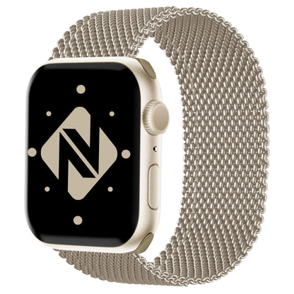 NALIA Milanaise Edelstahl Smart Watch Armband kompatibel mit Apple Watch Armband Ultra/SE & Series 8/7/6/5/4/3/2/1, 42mm 44mm 45mm 49mm, iWatch-Band Magnet-Verschluss, Metall