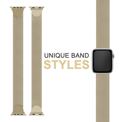 NALIA Milanaise Edelstahl Smart Watch Armband kompatibel mit Apple Watch Armband Ultra/SE & Series 8/7/6/5/4/3/2/1, 42mm 44mm 45mm 49mm, iWatch-Band Magnet-Verschluss, Metall