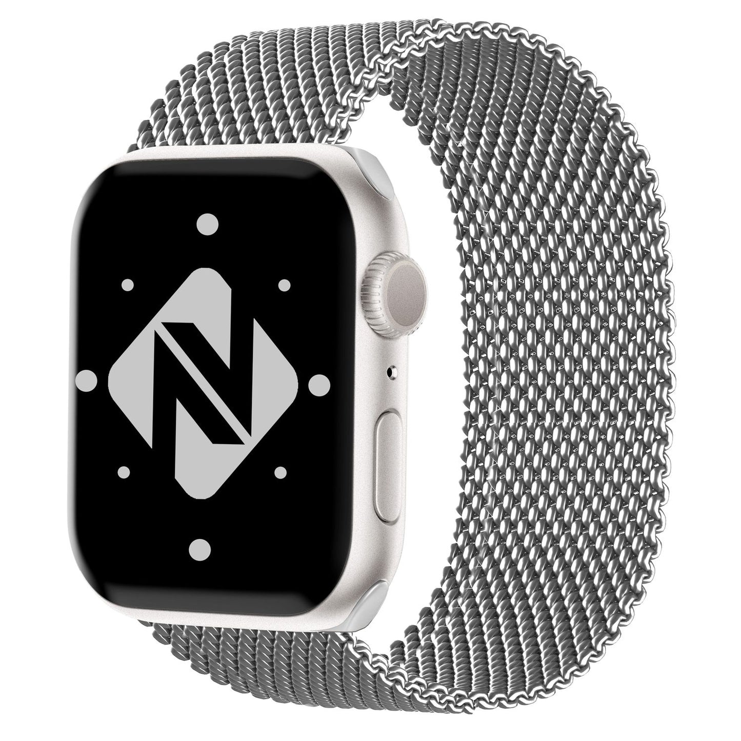 NALIA Milanaise Edelstahl Smart Watch Armband kompatibel mit Apple Watch Armband Ultra/SE & Series 8/7/6/5/4/3/2/1, 42mm 44mm 45mm 49mm, iWatch-Band Magnet-Verschluss, Metall