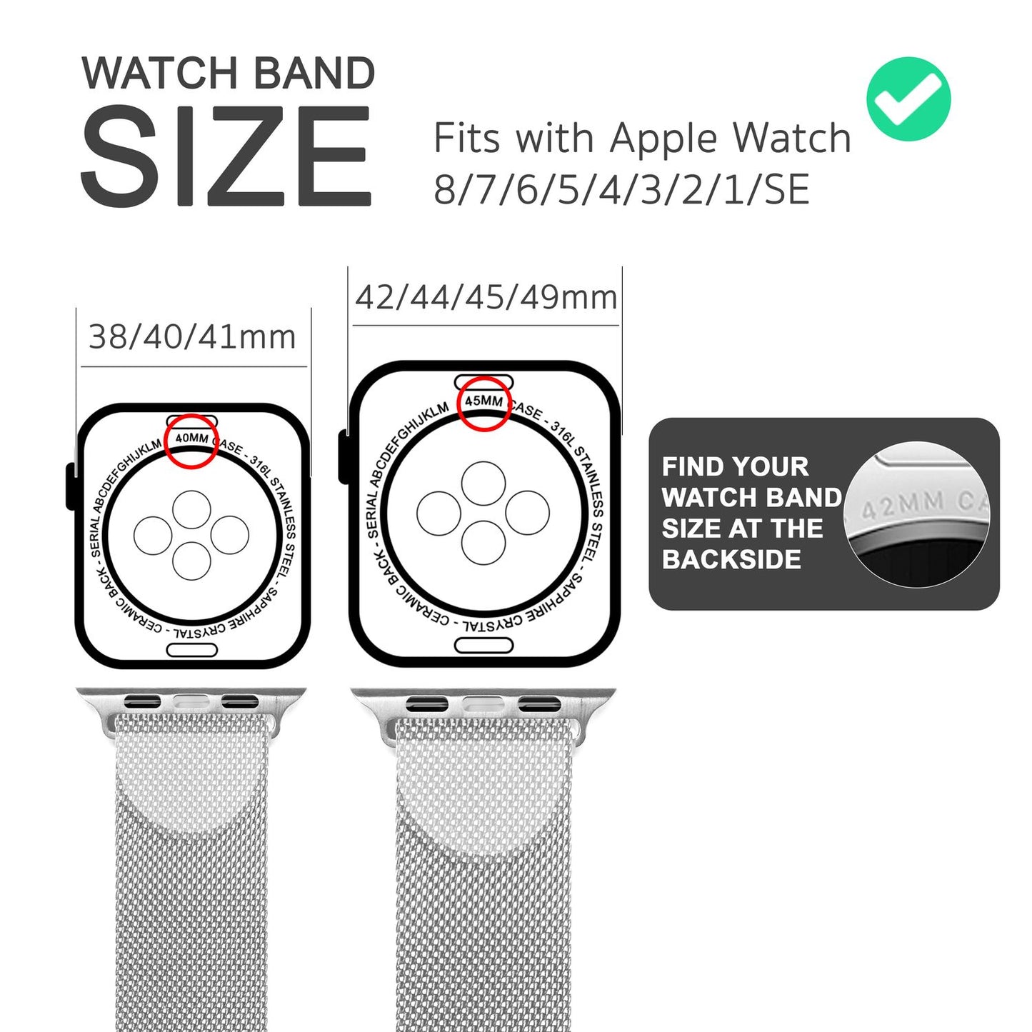 NALIA Milanaise Edelstahl Smart Watch Armband kompatibel mit Apple Watch Armband Ultra/SE & Series 8/7/6/5/4/3/2/1, 42mm 44mm 45mm 49mm, iWatch-Band Magnet-Verschluss, Metall