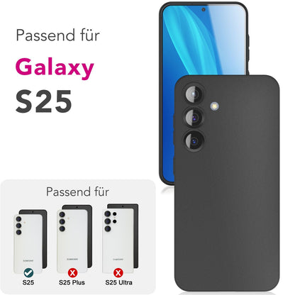 NALIA Ultra Slim Hardcase für Samsung Galaxy S25 – Matt & 0.3mm Dünn – PHANTOM (Hauchdünnes Cover & Kamera-Vollschutz) – Marke aus Berlin