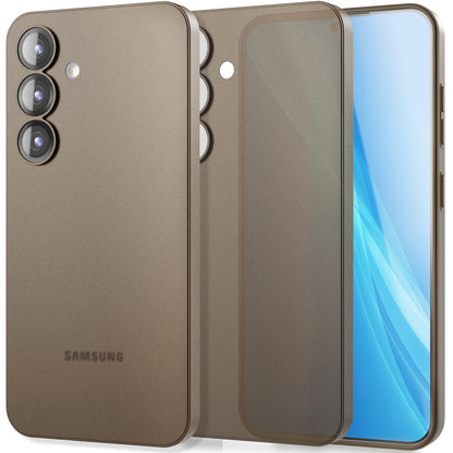 NALIA Ultra Slim Hardcase für Samsung Galaxy S25 – Matt & 0.3mm Dünn – PHANTOM (Hauchdünnes Cover & Kamera-Vollschutz) – Marke aus Berlin