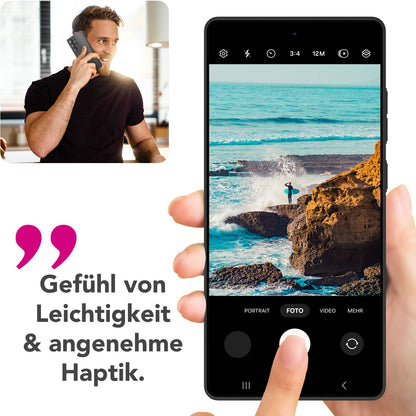 NALIA Ultra Slim Hardcase für Samsung Galaxy S25 Ultra – Matt & 0.3mm Dünn – PHANTOM (Hauchdünnes Cover & Kamera-Vollschutz) – Marke aus Berlin