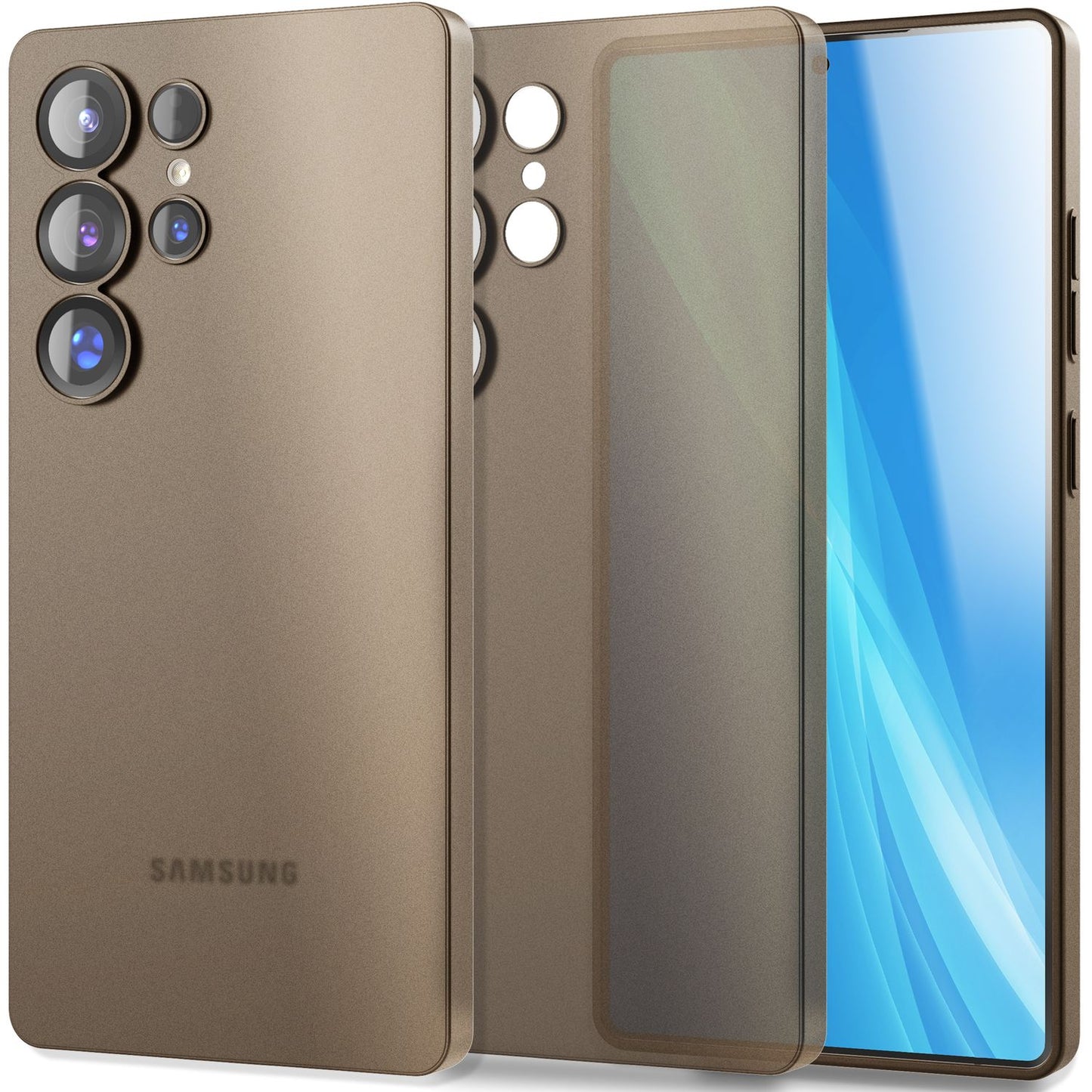 NALIA Ultra Slim Hardcase für Samsung Galaxy S25 Ultra – Matt & 0.3mm Dünn – PHANTOM (Hauchdünnes Cover & Kamera-Vollschutz) – Marke aus Berlin