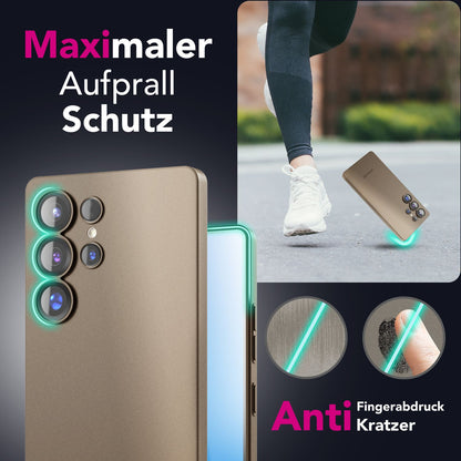 NALIA Ultra Slim Hardcase für Samsung Galaxy S25 Ultra – Matt & 0.3mm Dünn – PHANTOM (Hauchdünnes Cover & Kamera-Vollschutz) – Marke aus Berlin