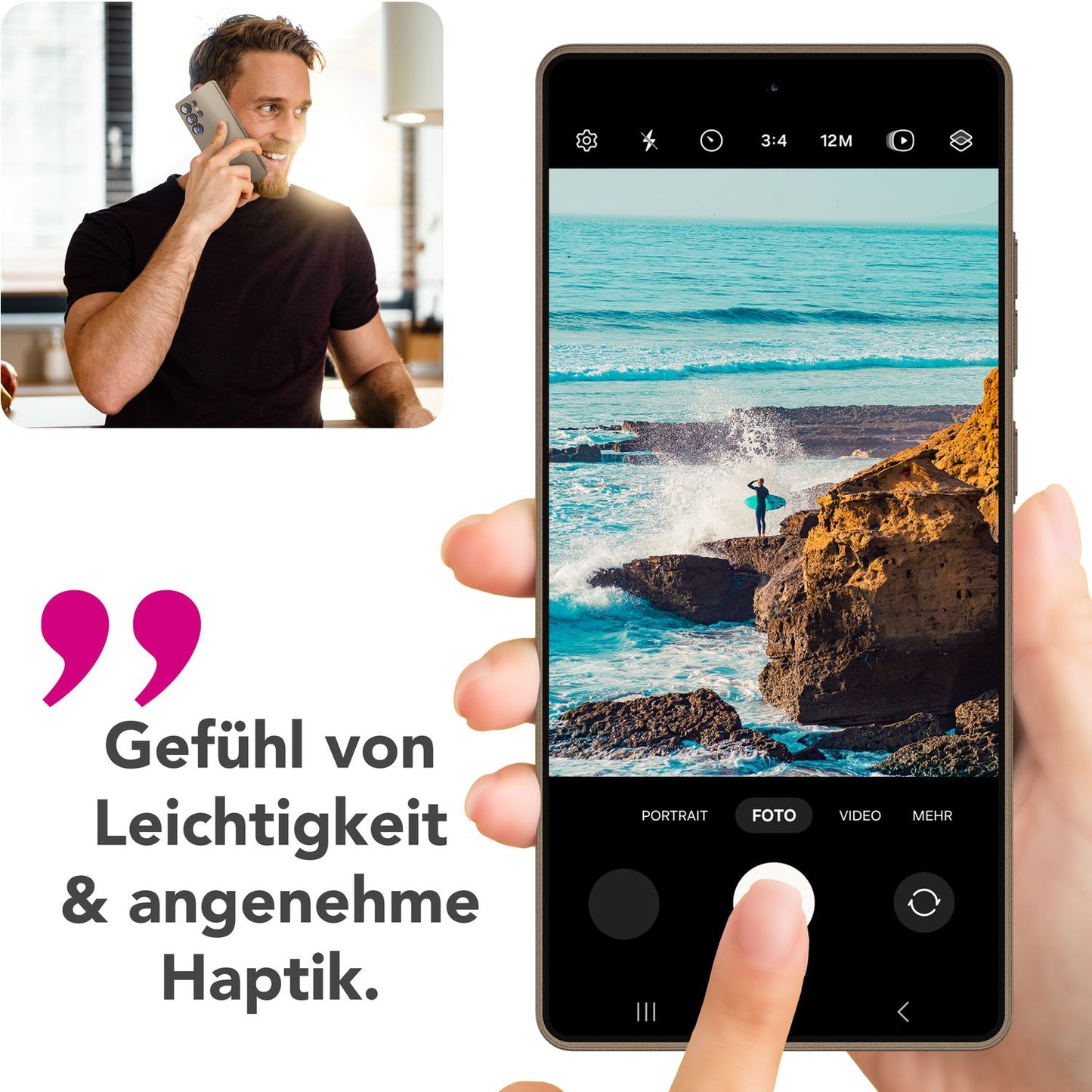 NALIA Ultra Slim Hardcase für Samsung Galaxy S25 Ultra – Matt & 0.3mm Dünn – PHANTOM (Hauchdünnes Cover & Kamera-Vollschutz) – Marke aus Berlin