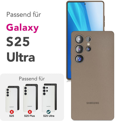 NALIA Ultra Slim Hardcase für Samsung Galaxy S25 Ultra – Matt & 0.3mm Dünn – PHANTOM (Hauchdünnes Cover & Kamera-Vollschutz) – Marke aus Berlin