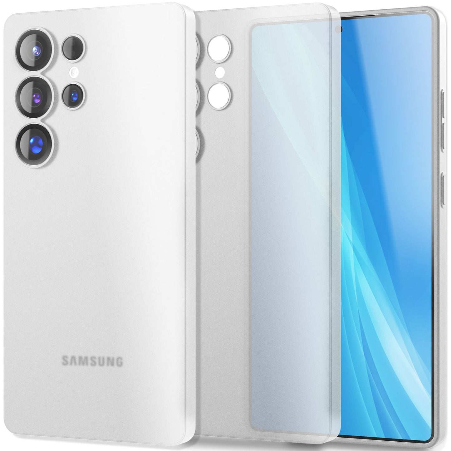NALIA Ultra Slim Hardcase für Samsung Galaxy S25 Ultra – Matt & 0.3mm Dünn – PHANTOM (Hauchdünnes Cover & Kamera-Vollschutz) – Marke aus Berlin
