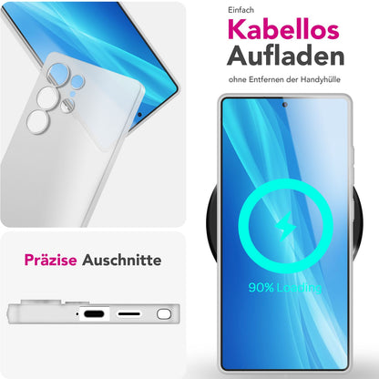 NALIA Ultra Slim Hardcase für Samsung Galaxy S25 Ultra – Matt & 0.3mm Dünn – PHANTOM (Hauchdünnes Cover & Kamera-Vollschutz) – Marke aus Berlin
