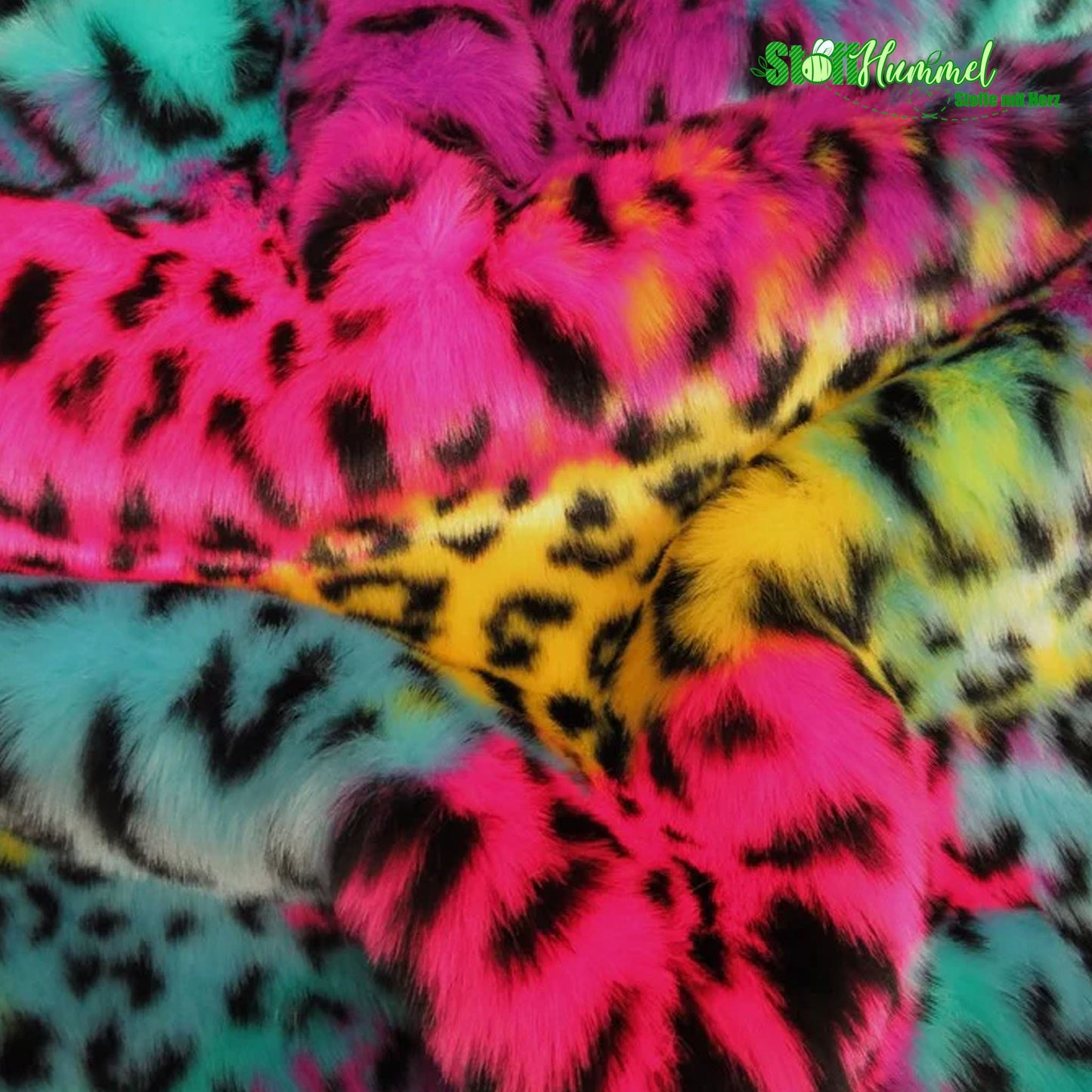 Ecoshag™ Rainbow Leopard Animal Faux Fur