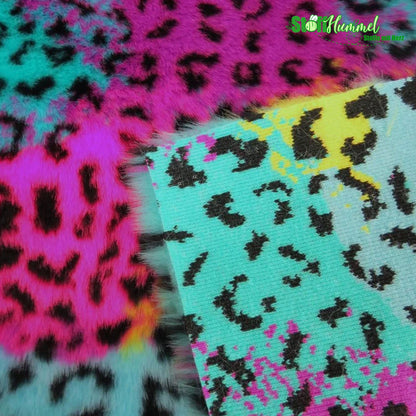 Ecoshag™ Rainbow Leopard Animal Faux Fur