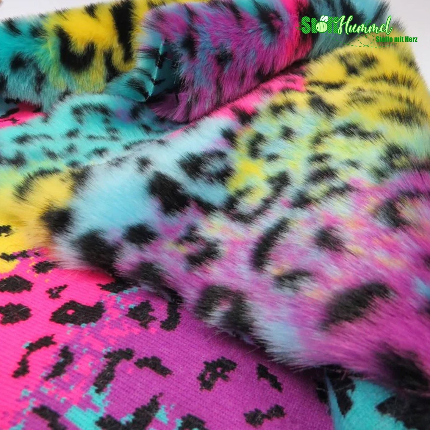Ecoshag™ Rainbow Leopard Animal Faux Fur