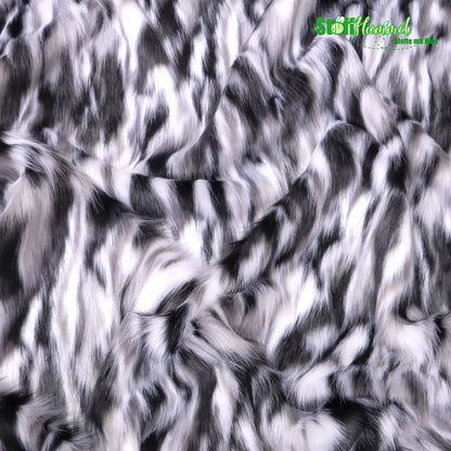 Ecoshag™ Black, Gray, White Sunset Multi-Color Faux Fur