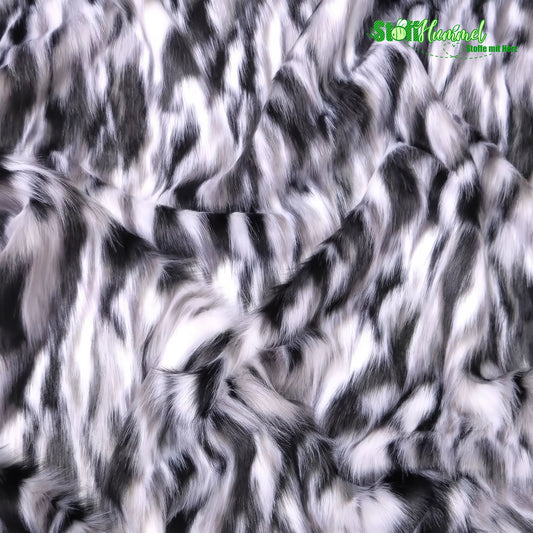 Ecoshag™ Black, Gray, White Sunset Multi-Color Faux Fur