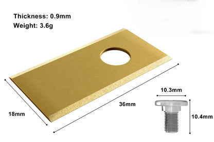 30x Titan Messer für Parkside PMRDA 20-Li B2 | Gold Edition | 36x18mm
