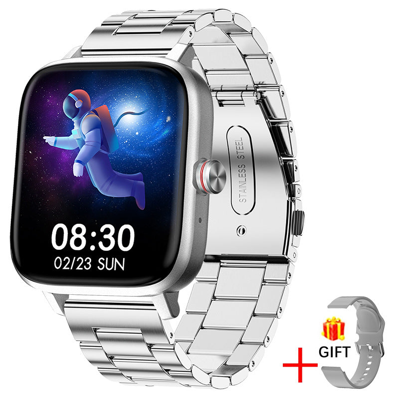 Smartwatch mit Bluetooth-Telefonie, 1,69" Display, Herzfrequenz & SpO₂, IP67