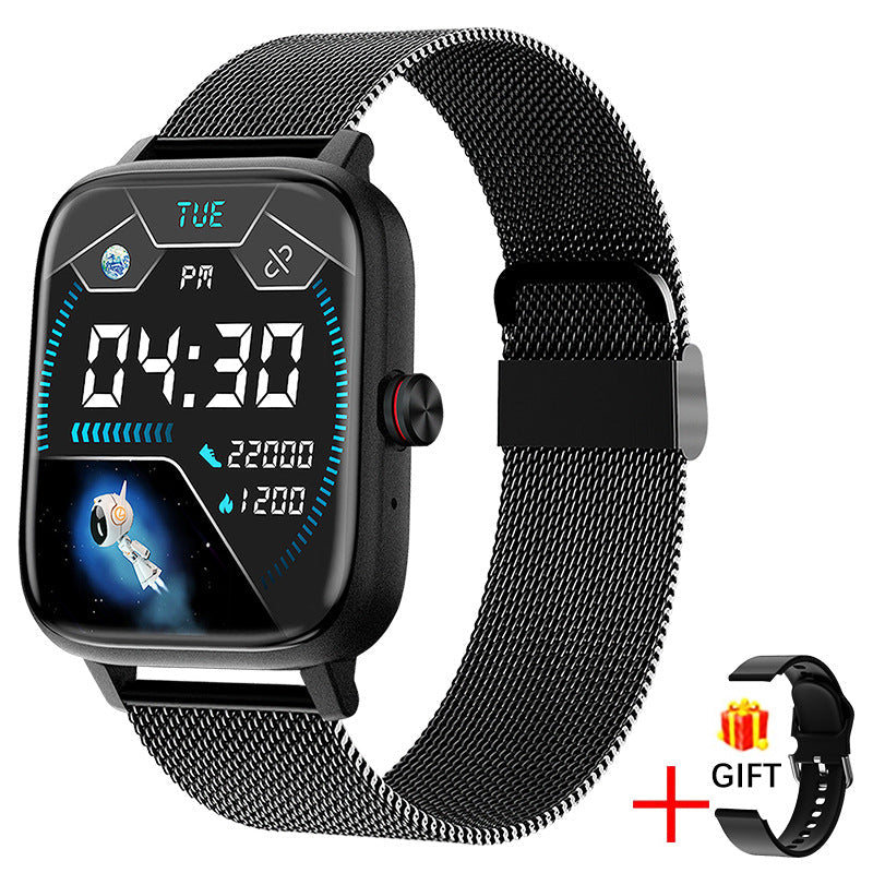 Smartwatch mit Bluetooth-Telefonie, 1,69" Display, Herzfrequenz & SpO₂, IP67