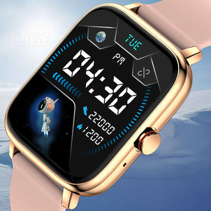 Smartwatch mit Bluetooth-Telefonie, 1,69" Display, Herzfrequenz & SpO₂, IP67
