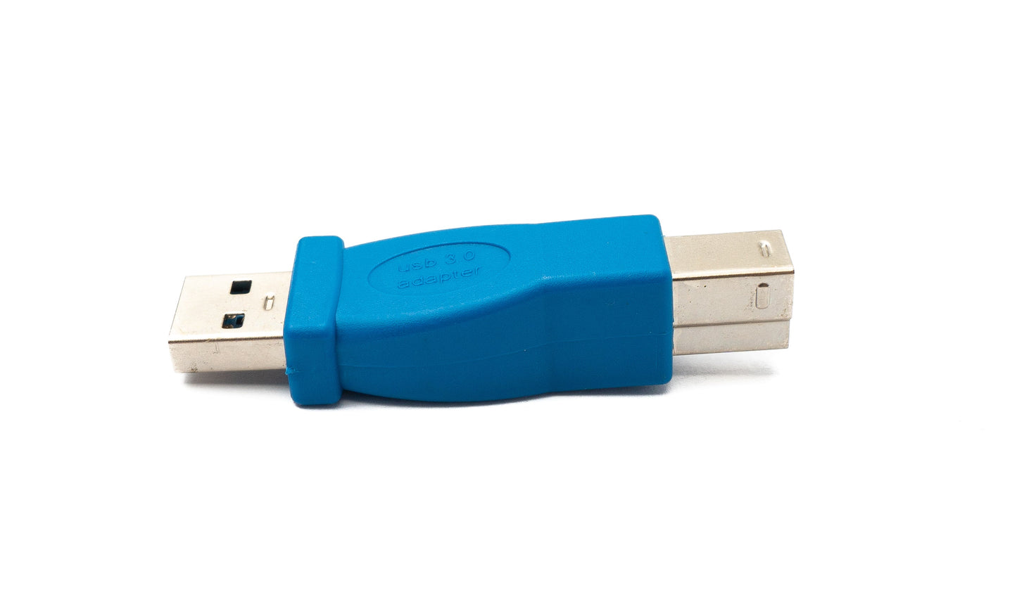 SYSTEM-S USB 3.0 Adapter Typ B Stecker zu A Stecker Kabel 5 Gbit/s 100W in Blau
