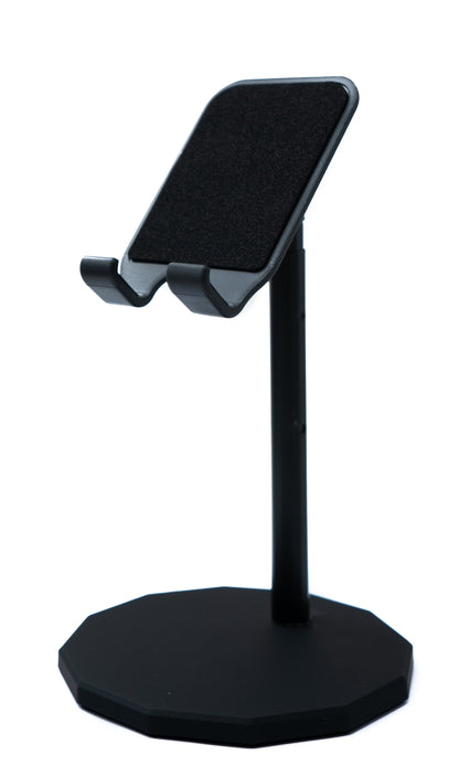 SYSTEM-S table mount adjustable non-slip stand for tablet smartphone in black