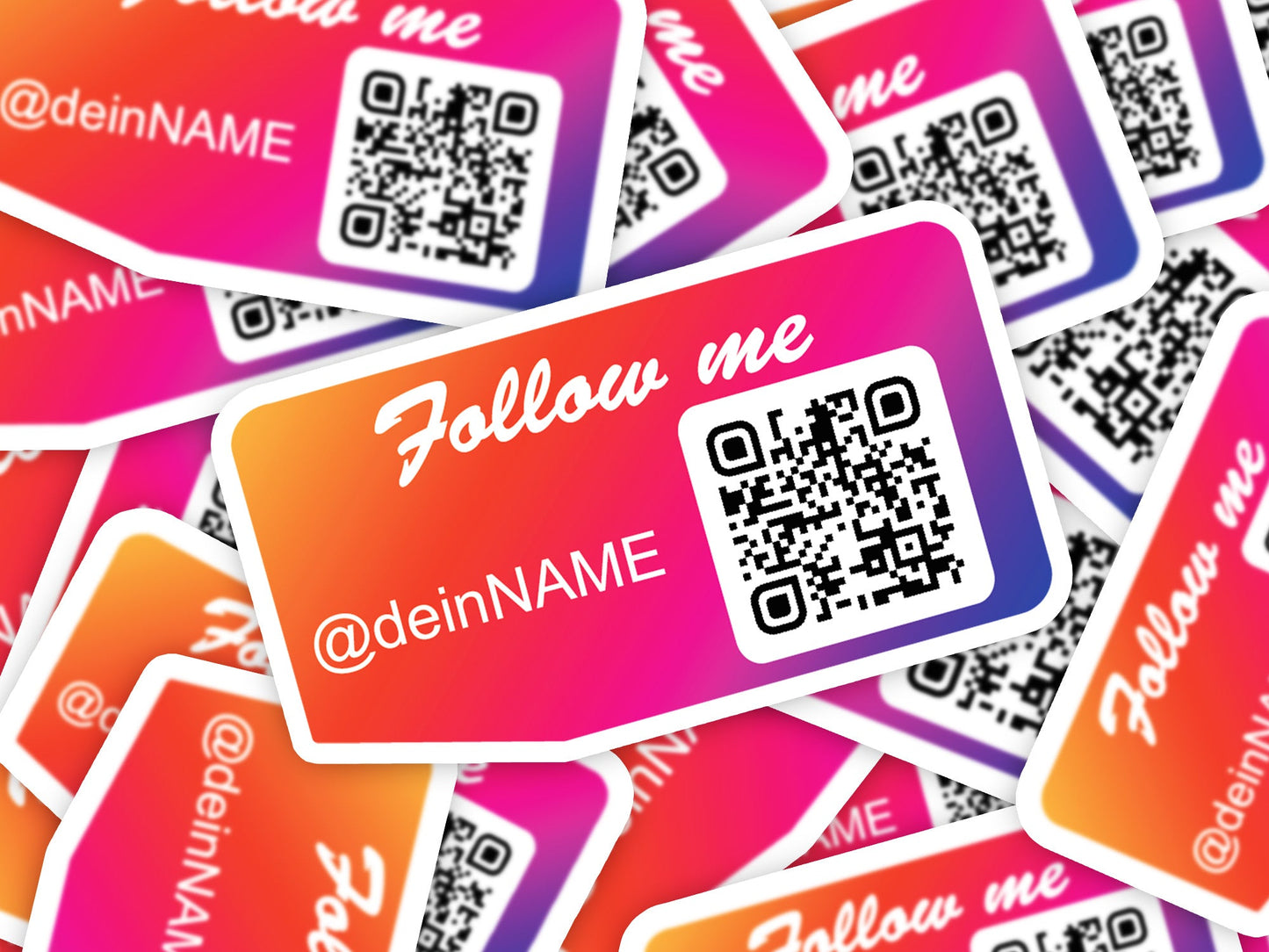 Instagram Aufkleber 4St 10x15cm mit QR Code
