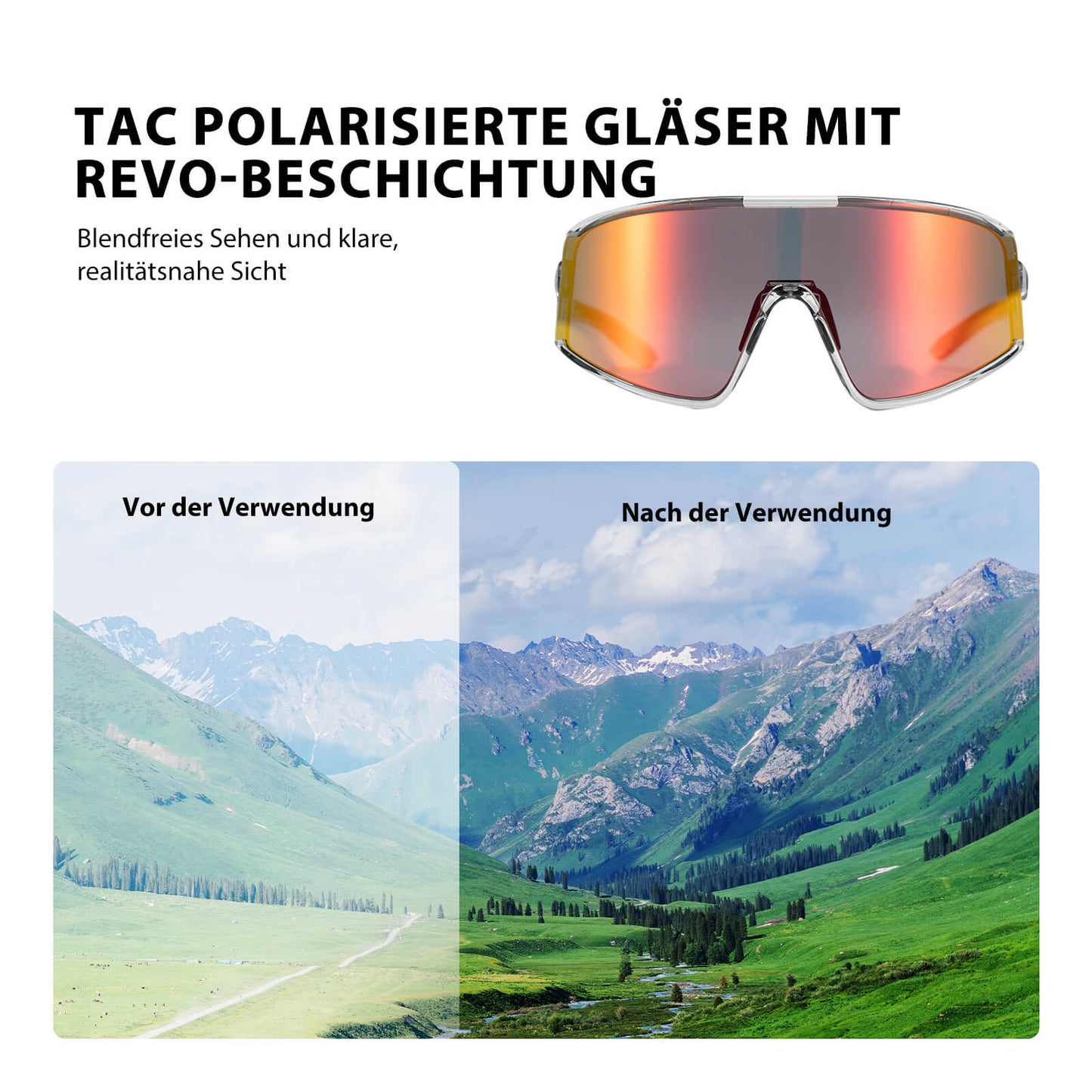 Polarisierte Ultraleichte Fahrradbrille in 4 Farben