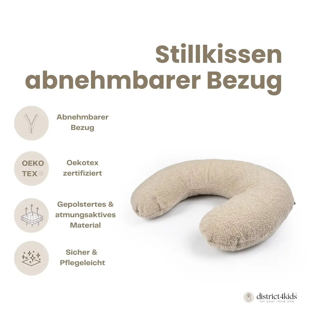 Stillkissen U-Form Bouclé – Oeko-Tex zertifiziert
