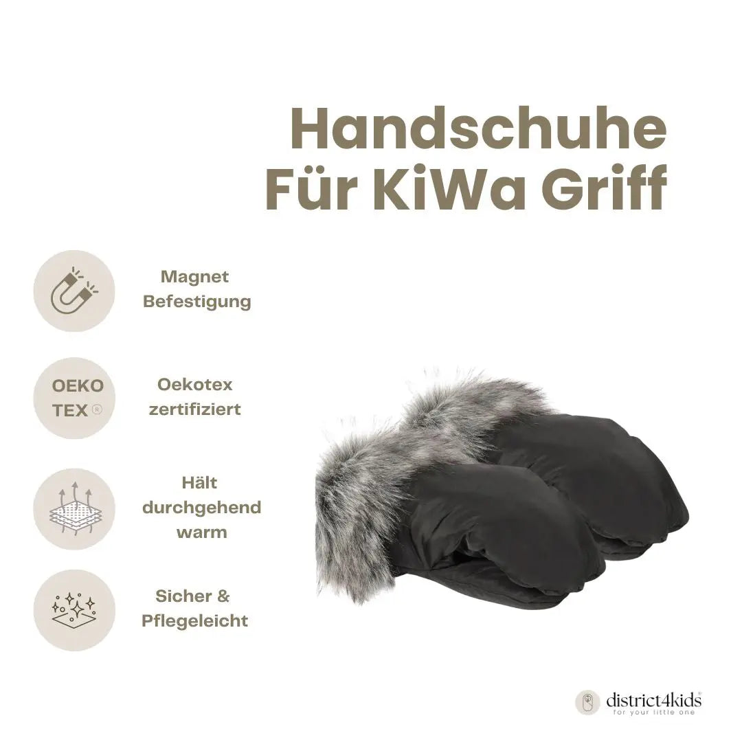 Kinderwagen-Handschuhe mit Fell für den Kinderwagen| AUSLAUFMODELL