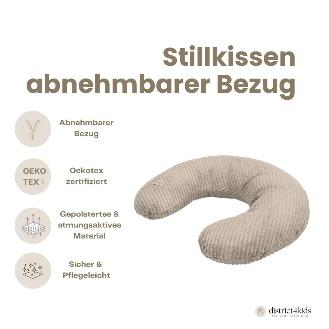Stillkissen U-Form Cord – abnehmbarer Bezug
