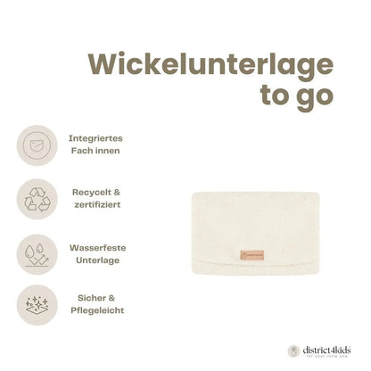 Windeltasche Bouclé – mit Wickelunterlage, unterwegs