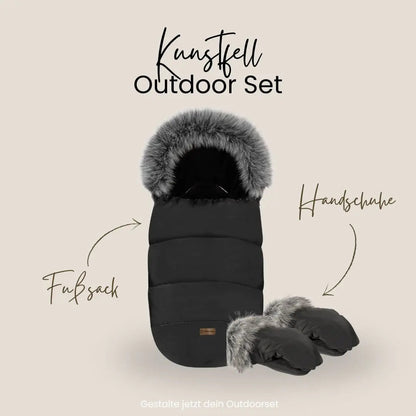 Kinderwagen-Handschuhe mit Fell für den Kinderwagen| AUSLAUFMODELL