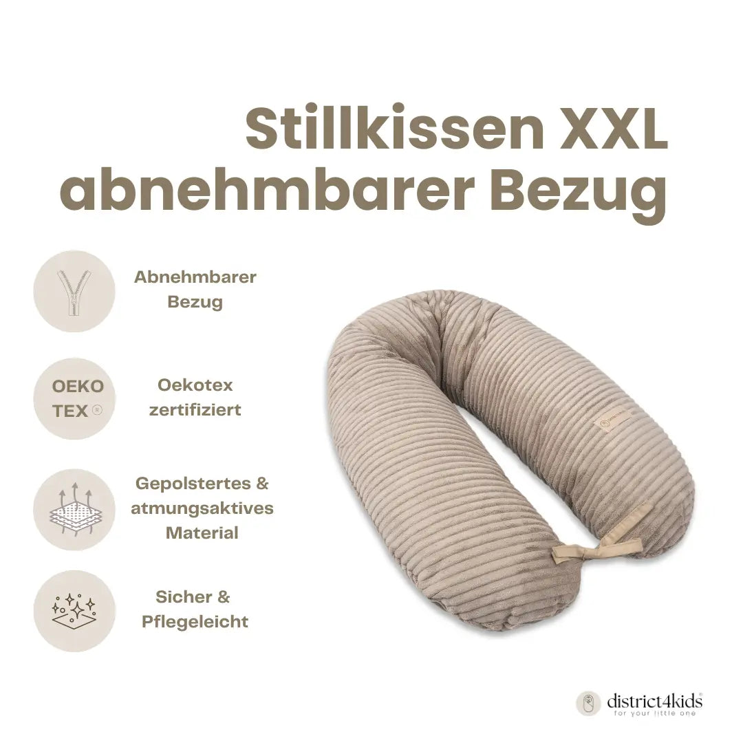 Stillkissen Cord XXL –  ergonomisch & stilvoll
