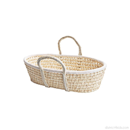Moses basket for dolls made of wickerwork – handmade &amp; natural