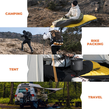 Qunature Aufblasbare Matratze Isomatte Alle Jahreszeiten für Outdoor-Camping Isolierung