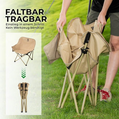 Qunature Campingstuhl Faltbar Tragbarer Camping Stuhl mit Tragetasche und Tragegriff 120KG/60KG