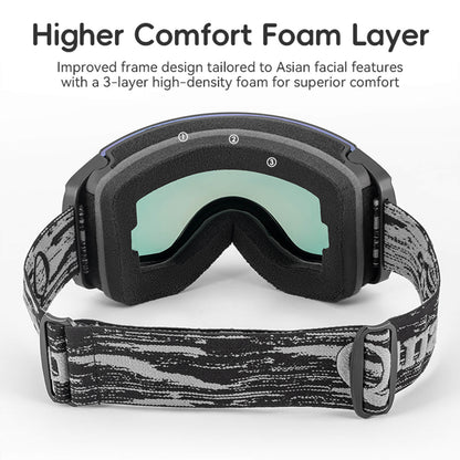 Qunature Antifog UV400 Skibrille für Brillenträger