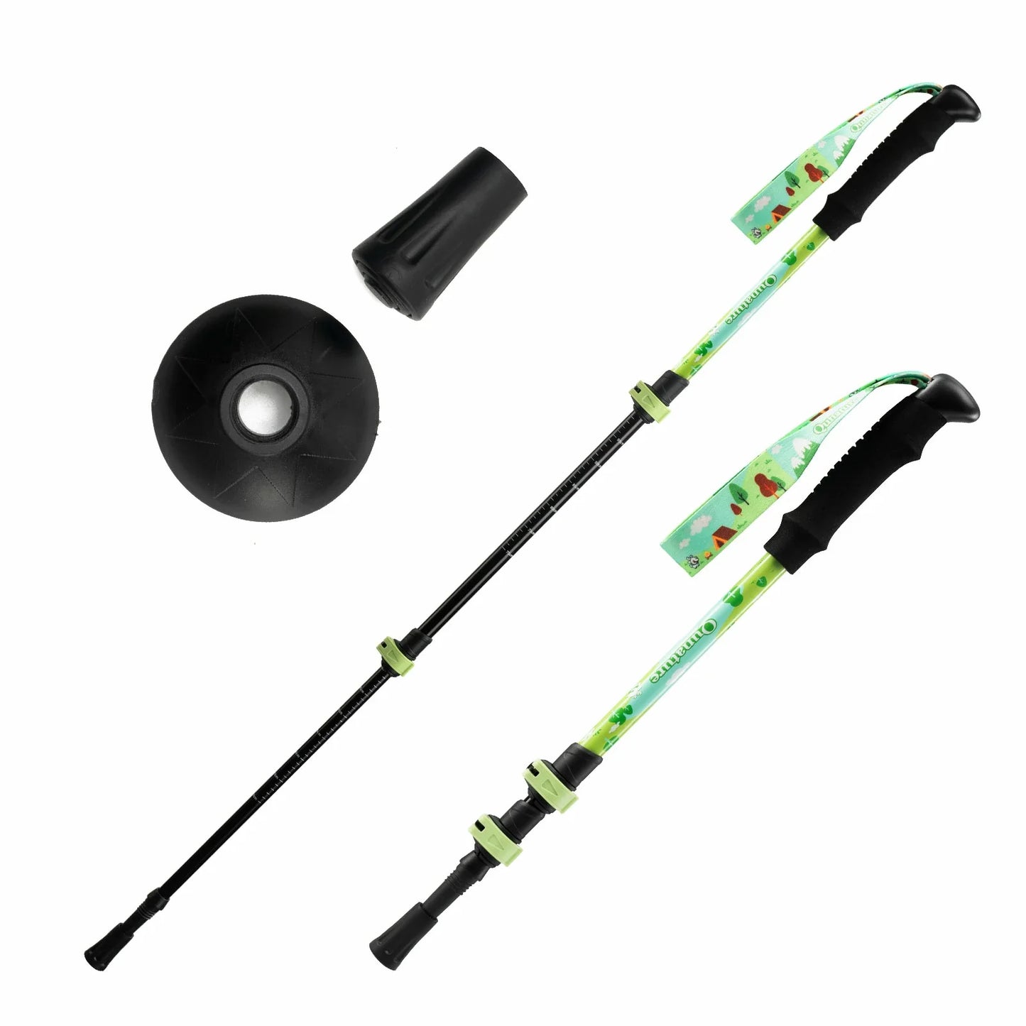 Qunature Wanderstöcke Kinder, 51–100 cm verstellbar Trekkingstöcke, Aluminium 1 Stück
