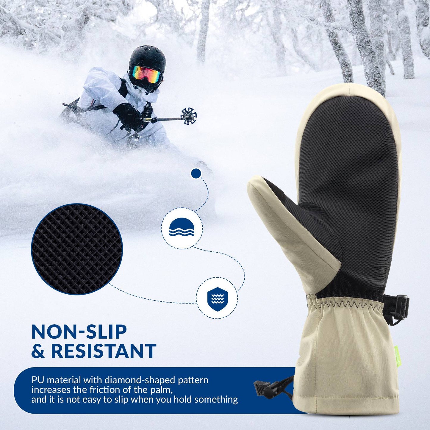 Qunature Winter Skihandschuhe für Herren & Damen