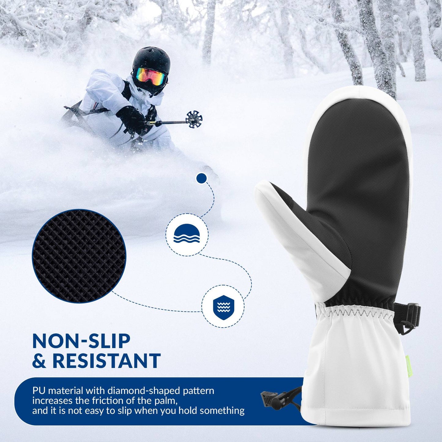 Qunature Winter Skihandschuhe für Herren & Damen