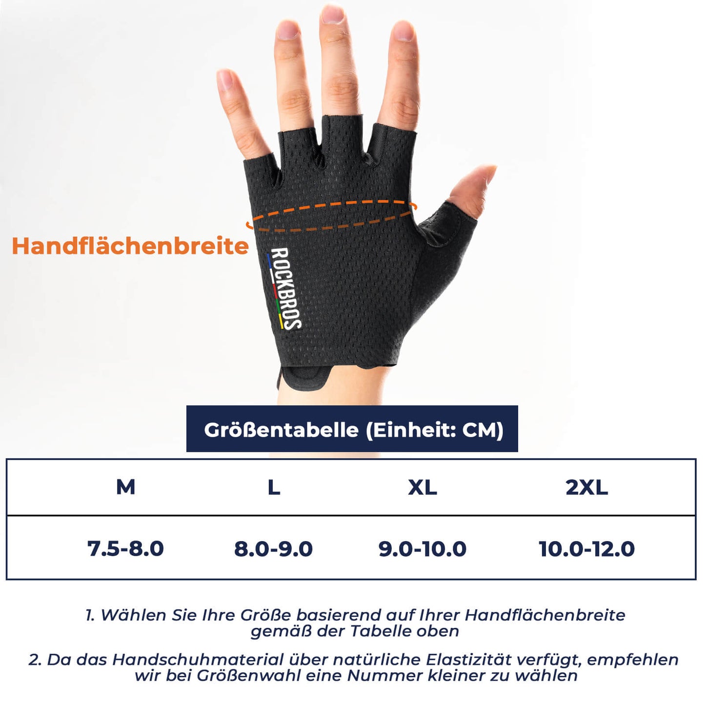 ROAD TO SKY Fahrradhandschuhe Halbfinger SBR Polsterung atmungsaktiv rutschfest