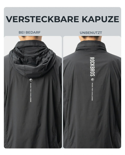 ROAD TO SKY Fahrradjacke Winddicht Atmungsaktiv für MTB & Rennrad