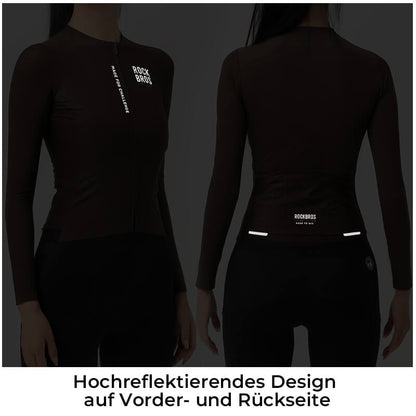 ROAD TO SKY Damen Langarm-Radtrikot Fahrrad Jersey für MTB & Rennrad