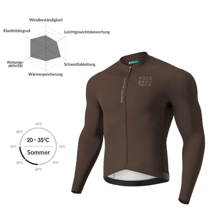 ROAD TO SKY Langarm-Radtrikot Herren Jersey Gelb/Blau