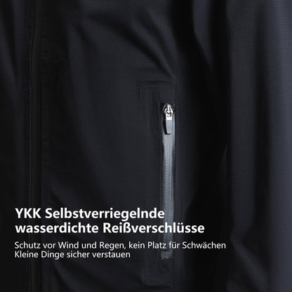 ROAD TO SKY Regenjacke faltbare Fahrradjacke Winddicht Unisex für MTB & Rennrad