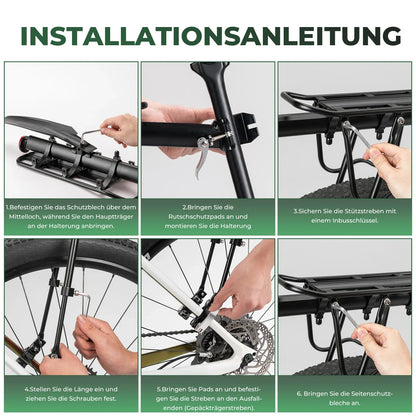 ROCKBROS Fahrrad Gepäckträger mit Reflektor und Schutzblech Aluminiumlegierung