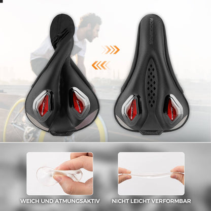 ROCKBROS Fahrrad Sattelbezug Gelüberzug für Fahrradsitz mit Wasserdichter