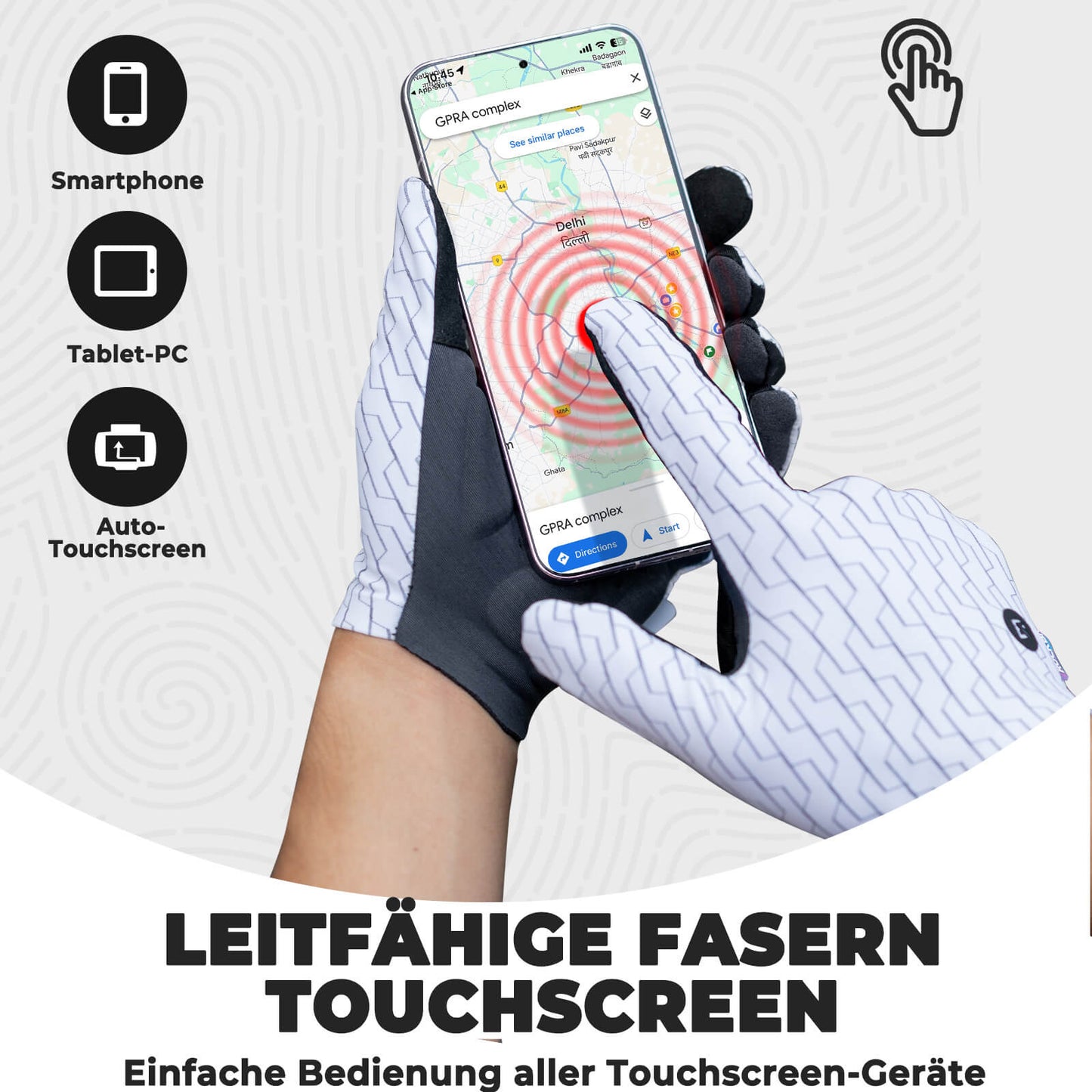 ROCKBROS Fahrradhandschuhe mit Touchfunktion