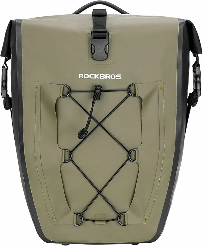 ROCKBROS Gepäckträgertasche 25L-32L 100 % wasserdicht mit Tragegriff